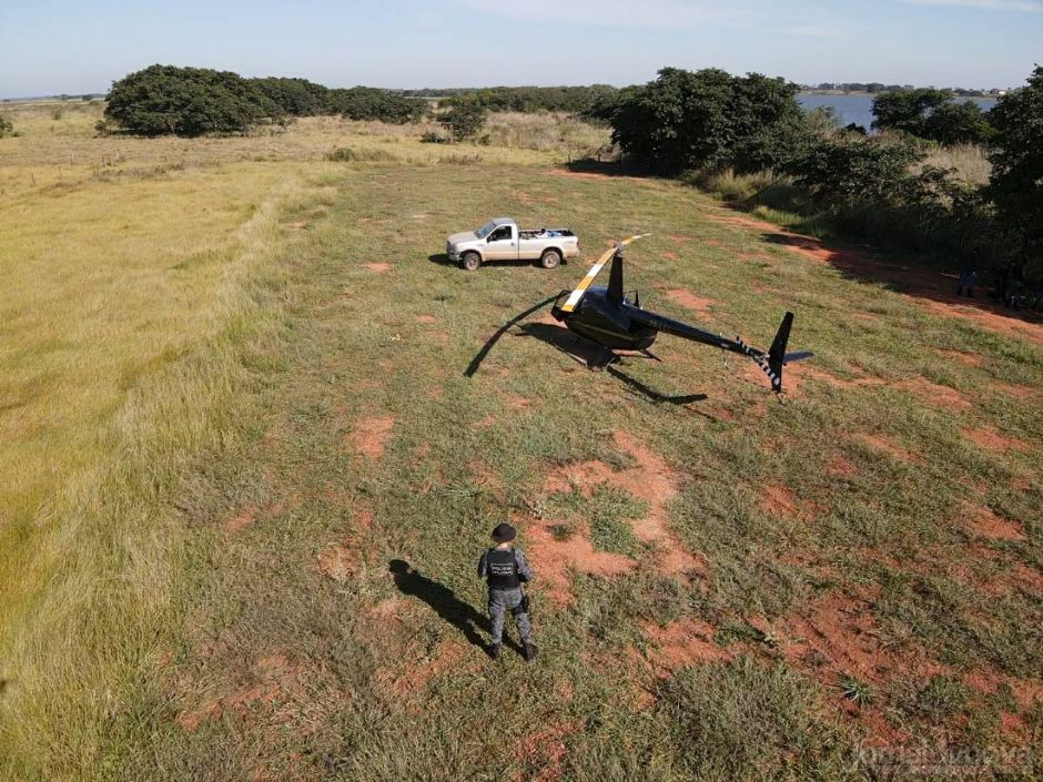 Vídeo: Helicóptero foi interceptado no momento de reabastecimento de combustível em Batayporã