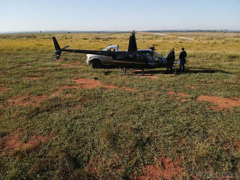 Vídeo: Helicóptero foi interceptado no momento de reabastecimento de combustível em Batayporã