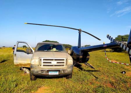 Vídeo: Helicóptero foi interceptado no momento de reabastecimento de combustível em Batayporã
