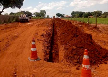 Anaurilândia: Sanesul executa a rede de água tratada no loteamento São João Calábria