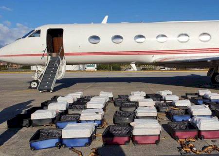 PF apreende 1,3 tonelada de cocaína em jato executivo no aeroporto de Fortaleza