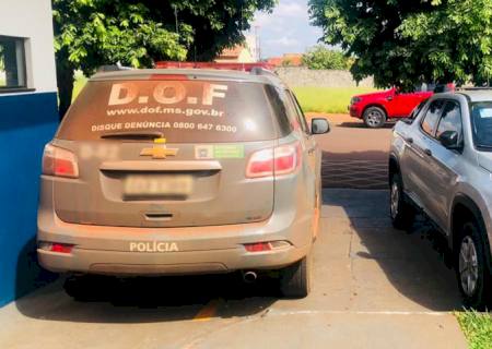 Veículo roubado na Capital é recuperado pelo DOF em Maracaju