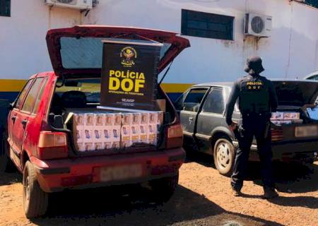 DOF apreende dois carros carregados com cigarros em Maracaju