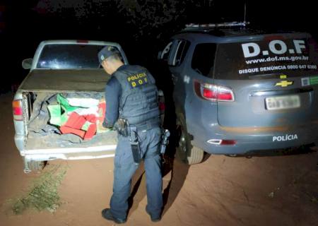 Caminhonete carregada com maconha é apreendida pelo DOF em Itaquiraí