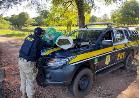 Passageira de ônibus é flagrada com 10 kg de maconha em mala na BR-060