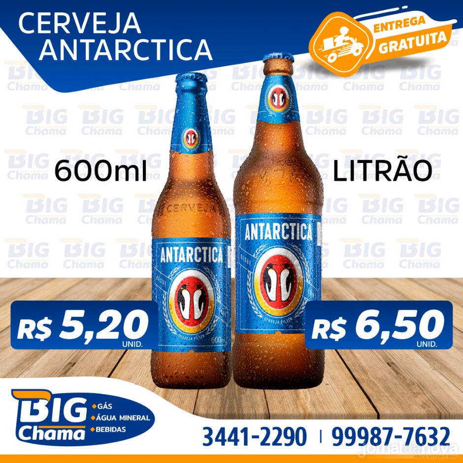 Delivery on-line gratuito e rápido somente no Big Chama ''Gás, Água Mineral e Bebidas''