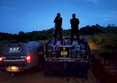 Vídeo: DOF apreende caminhonete carregada com 3,8 toneladas de maconha em Ponta Porã