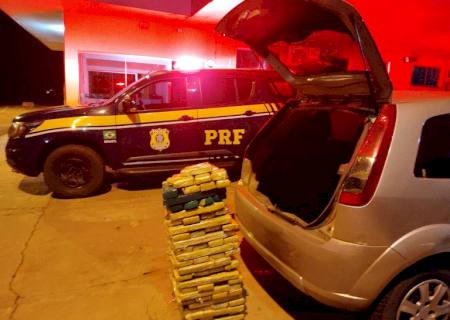 Traficante é preso em Água Clara com carga de maconha após PRF abordar batedor de estradas