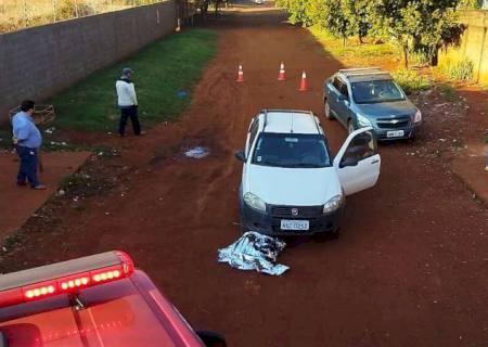 Homem desmaia na rua, é atropelado por vizinho e morre em Dourados