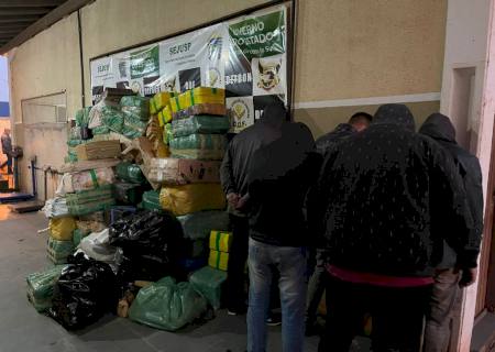 Defron prende 5 com mais de 5 ton de maconha na fronteira