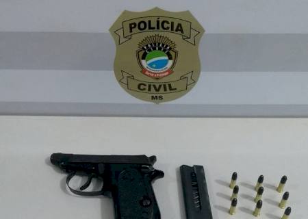 Em Nova Alvorada do Sul, Polícia Civil prende homem portando arma de fogo para se vingar de desafeto