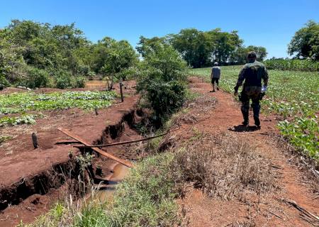 Arrendatário é multado em R$ 20 mil por construção de drenos ilegais em Rio Brilhante
