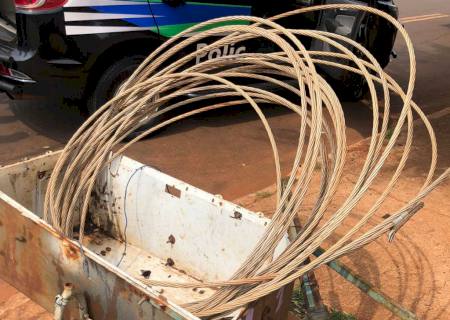 Polícia Civil prende dois por receptação de fios elétricos furtados em Brasilândia