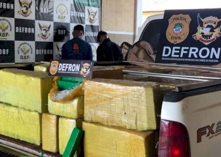 Irmãos são presos pela Defron com quase 1 ton de drogas em Paranhos