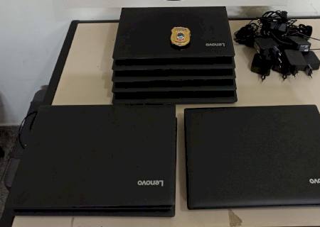 Polícia Civil recupera mais 10 notebooks furtados de instituição de ensino de Corumbá