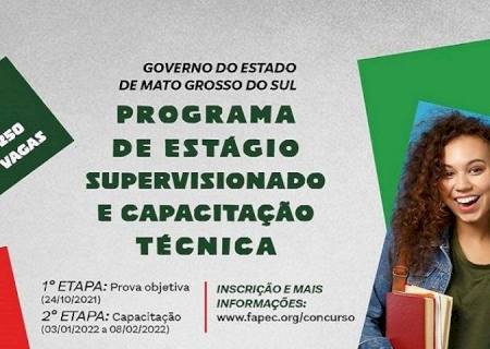 Inscrições para 250 vagas de estágios no Governo do Estado terminam nesta terça-feira