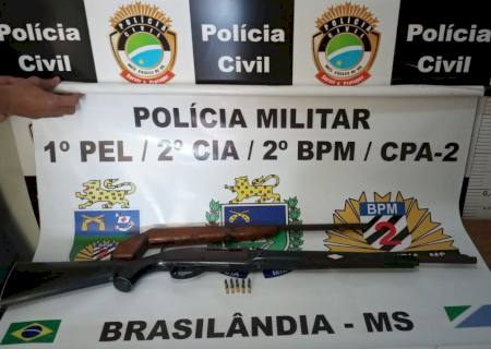 Em operação conjunta, polícia prende dois com armas de fogo em Brasilândia