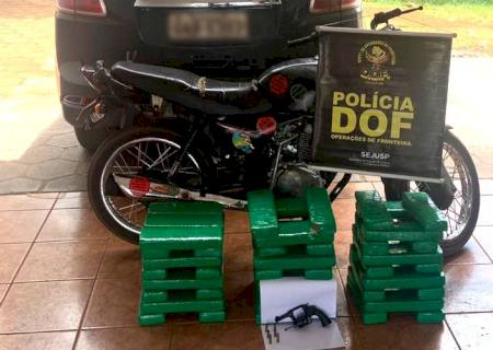 Traficante foge com moto carregada de maconha, troca tiros com o DOF e acaba morrendo