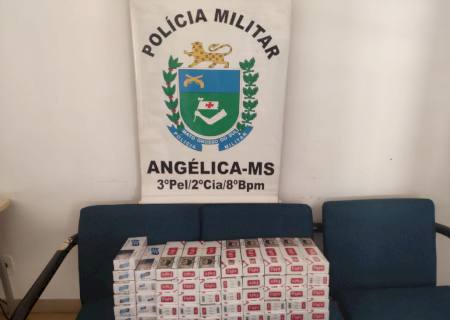 Em Angélica, Polícia Militar apreende contrabando em veículo