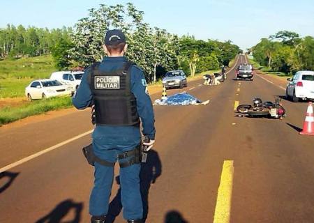Motociclista morre em acidente na BR-376 em Fátima do Sul