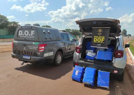 Vídeo: DOF apreende Jeep carregado com maconha em Sidrolândia