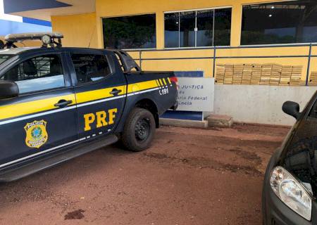PRF apreende carga milionária de pasta base de cocaína em Miranda