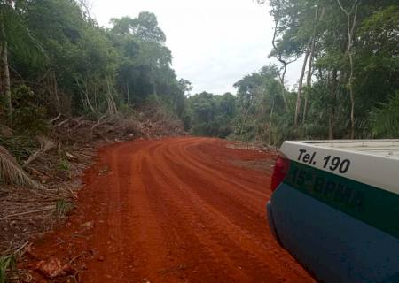 Polícia Ambiental autua infrator em R$ 20 mil por abertura ilegal de estrada em Bonito