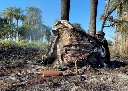 Motorista morre carbonizado em acidente na BR-267 em Jardim