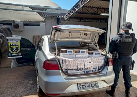 Carro carregado com agrotóxicos e cigarros contrabandeados é apreendido em Ponta Porã