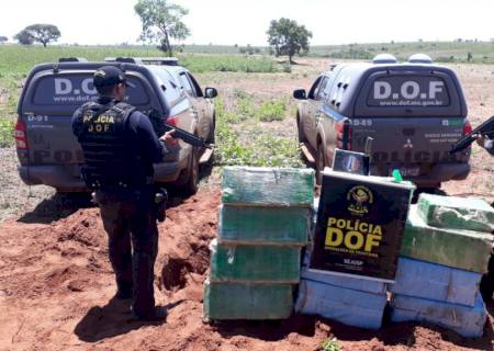 DOF apreende carga de cocaína avaliada em quase de R$ 50 milhões na fronteira
