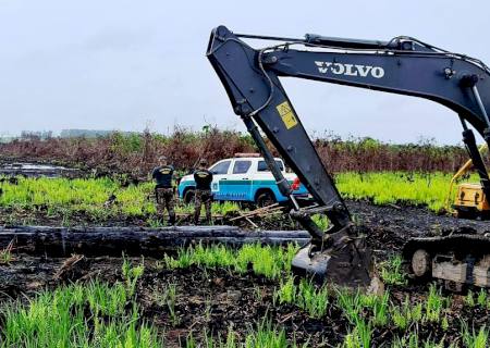 PMA autua paranaense por escavar mais de 10 km de drenos para atividade agrícola em MS