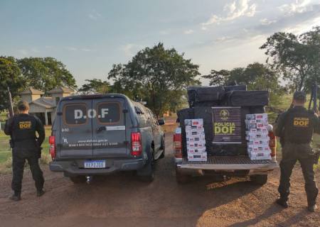 DOF apreende caminhonete carregada com cigarros contrabandeados na MS-386