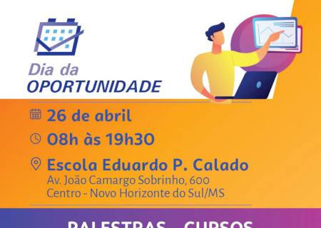 Dia da Oportunidade leva para Novo Horizonte do Sul palestras, mostra de inovação e sessão de negócios