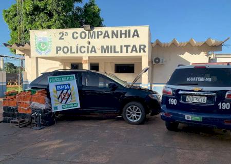Em Iguatemi, Polícia Militar flagra adolescente transportando 381 quilos de maconha