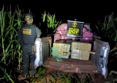 DOF apreende picape com R$ 2,4 milhões de maconha em Sete Quedas