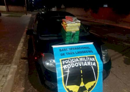 Droga adquirida em Bataguassu é apreendida pela Polícia Militar Rodoviária na MS-395 em Brasilândia
