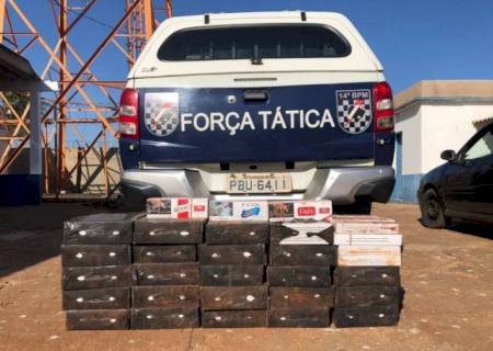 Força Tática apreende cigarros contrabandeados em Fátima do Sul