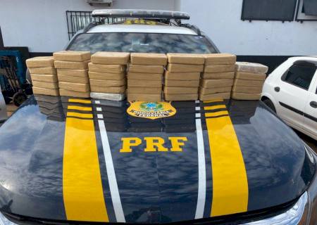 Ação conjunta da PRF e Denar apreende 40 kg de pasta base de cocaína em Campo Grande