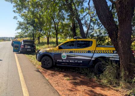 Em Brasilândia, PMR apreende carga de cigarros contrabandeados do Paraguai