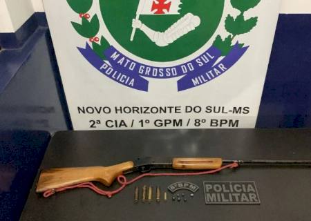 Jovem é preso após ameaçar ex-namorada com espingarda em Novo Horizonte do Sul