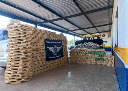 Ao ver TOR, traficantes abandonam veículo com mais de 1 ton de entorpecentes em Ponta Porã
