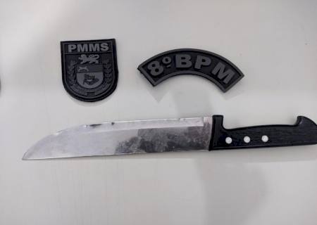 Em Ipezal, homem é detido após ameaçar esposa com faca e ainda agredi-la    
