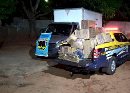 Ação conjunta apreende caminhão baú com drogas avaliadas em R$ 888 mil em MS