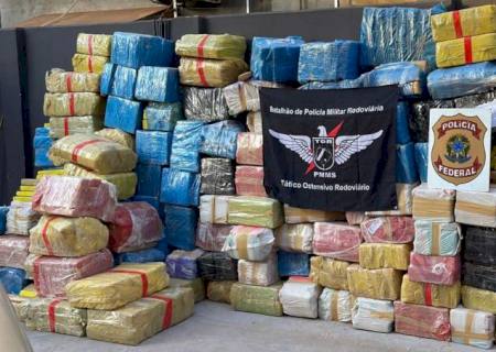 PF e TOR apreendem 4,5 ton de maconha em Ponta Porã