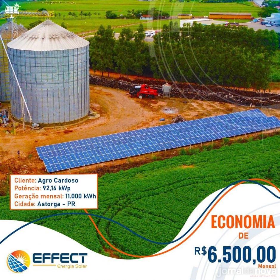Effect Energia Solar: Economize até 95% do valor da sua conta de energia com quem é referência!