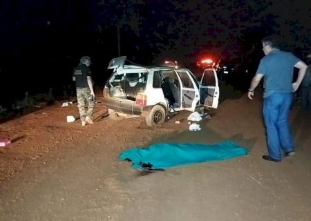 Mulher morre em capotagem de Uno na MS-379 em Douradina