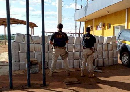 Mais de 1,5 tonelada de maconha é apreendida em abordagem da PRF em Ponta Porã