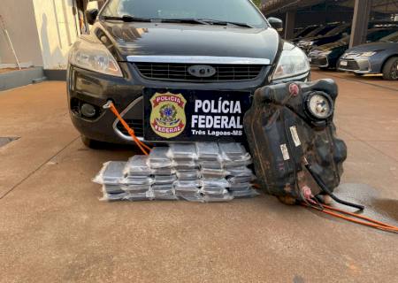 Ação PF apreende 32 kg de cocaína em tanque de combustível de veículo em Três Lagoas