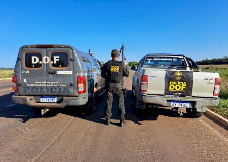 DOF recupera Hilux roubada onde família foi mantida refém em meio a mata no Paraná