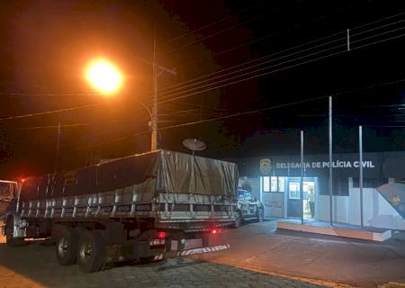 Em Deodápolis, Polícia Civil apreende caminhão com carga de agrotóxicos avaliada em R$ 2 milhões